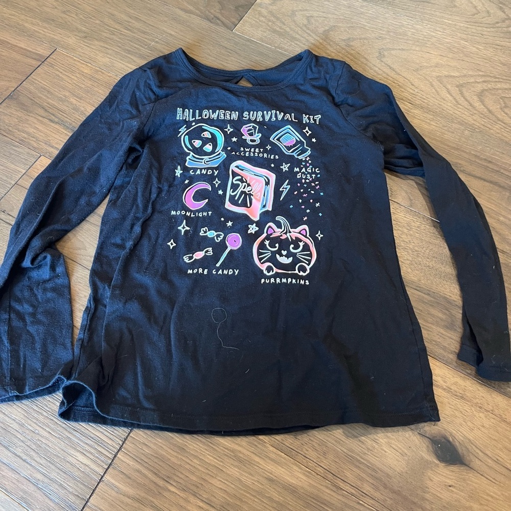 Justice Black Halloween Survival Kit Candy Top Tee
Kids Size 8